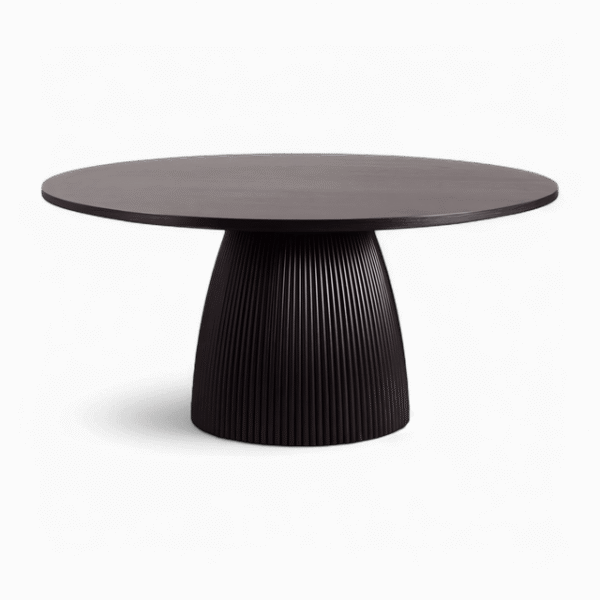 Oxford Round Dining Table Black Wood