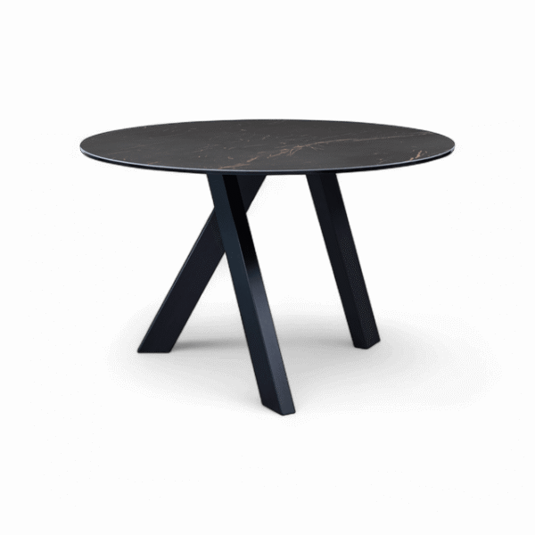 Robbie Round Dining Table Black